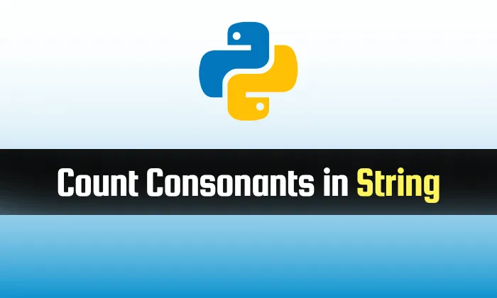 Count String Consonants In Python Code Allow