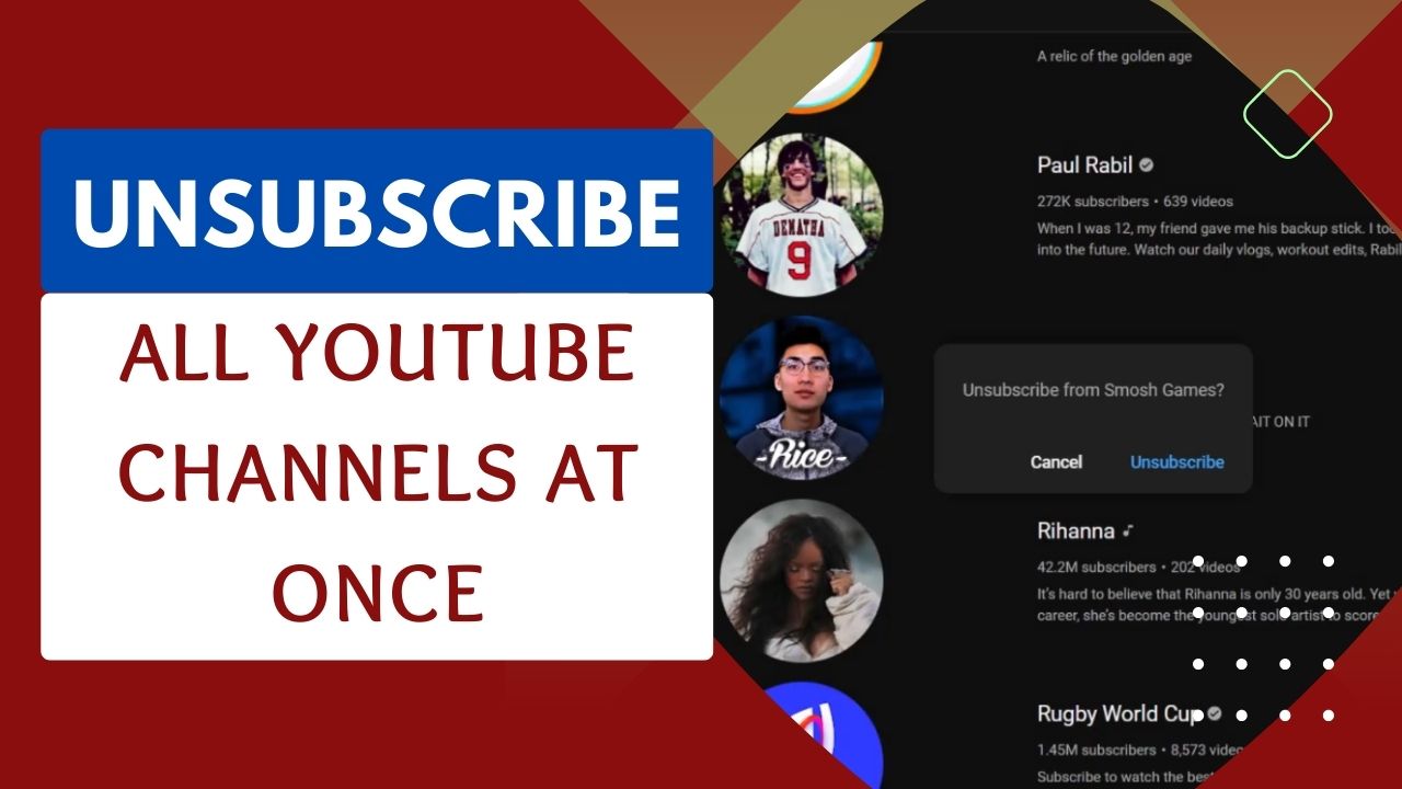 How to Unsubscribe All YouTube Channels at Once Code Allow
